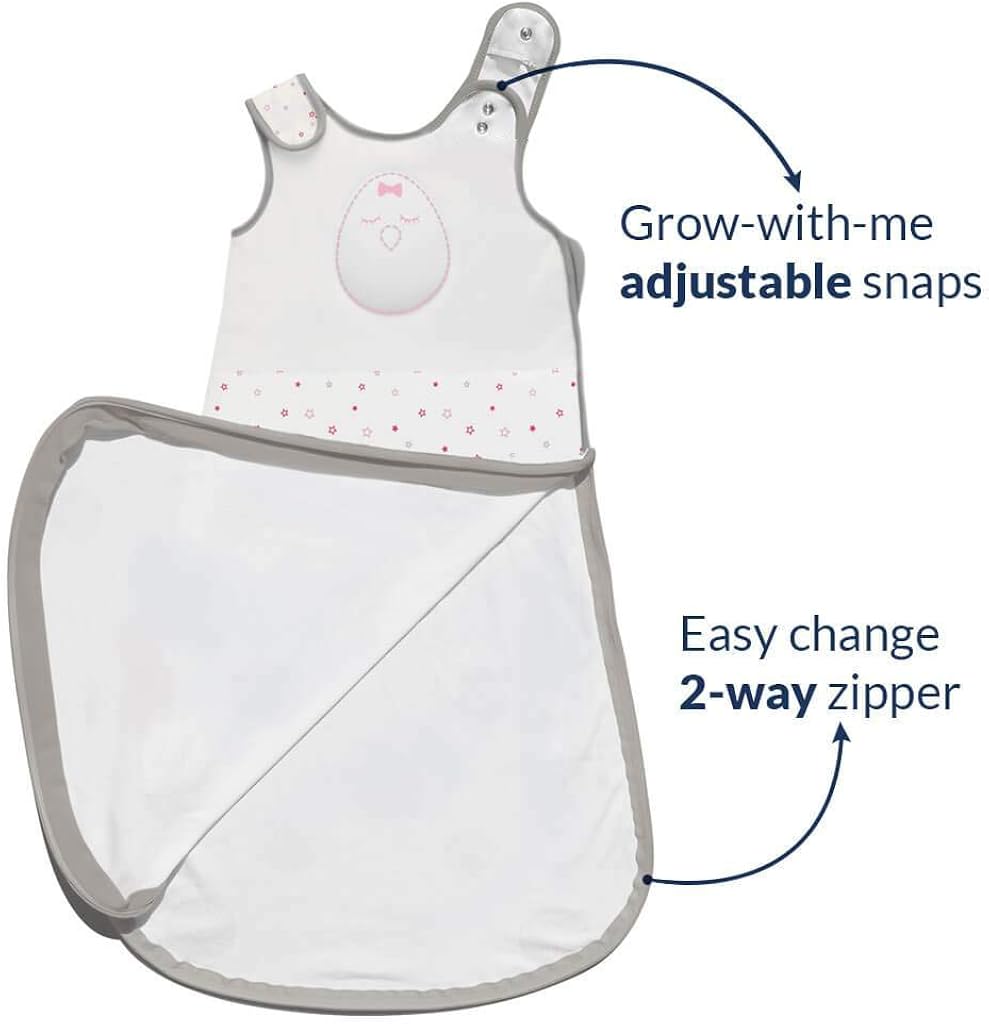 Nested Bean Zen Sack - Gently Weighted Sleep Sacks | Baby: 0-24 Months | Cotton 100% | Help Newborn/Infant Swaddle Transition | 2-Way Zipper | Machine Washable: Clothing