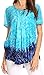 Sakkas Mira Tie Dye Two Tone Sheer Cap Sleeve Relaxed Fit Embellished Tunic Top
