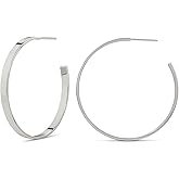 Amazon Essentials 14K Gold Plated Square Edge Hoop