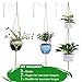 Macrame Plant Hangers with Extra Strong White Iron Hooks – Set of 3 – Decorative Hangers and Stylish Hooks for Hanging Pots, Plants, Succulents – Great for Indoor Outdoor Home Decorthumb 4