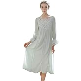 Victorian Cotton Nightgowns for Women Short Sleeve/Long Sleeve Nightdress Women Pajamas Sleep Shirt