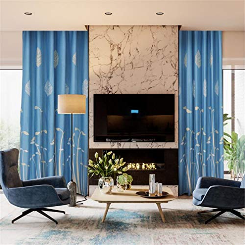 lehao397 Bean Sprouts Printing Curtains Blackout Curtains Thermal Insulated Window Treatment for Bedroom Living Room,Blue
