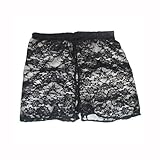 SODIAL(R) Black Safety Lace Shorts Tights Under Pants Leggings Black for Ladies