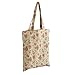 Caixia Women's Pink Rose Canvas Tote Shopping Bag Beige (Zip)