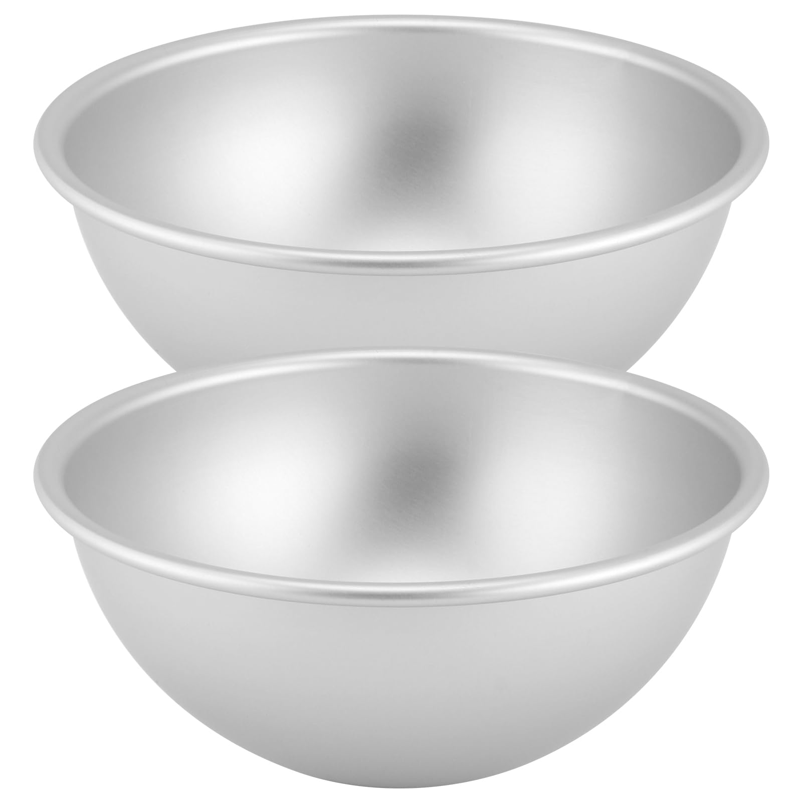 YUENPUN 2PCS 22.5cm Hemisphere Cake Pan, Silver Semicircle Mold Aluminum Dessert Moulds for Puddings, Cakes, Desserts