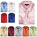 Milano Moda Men's Dress Shirt with Tie/Handkerchief HLSG08 New York Brand