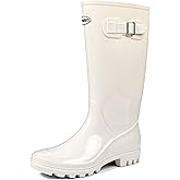 DKSUKO Women's Tall Rain Boots Garden Boots Waterproof Wellington Rubber Boots