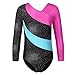 TFJH E Sparkle Leotard for Girls Gymnastics Athletic Dancing Clothes 138 Black 140