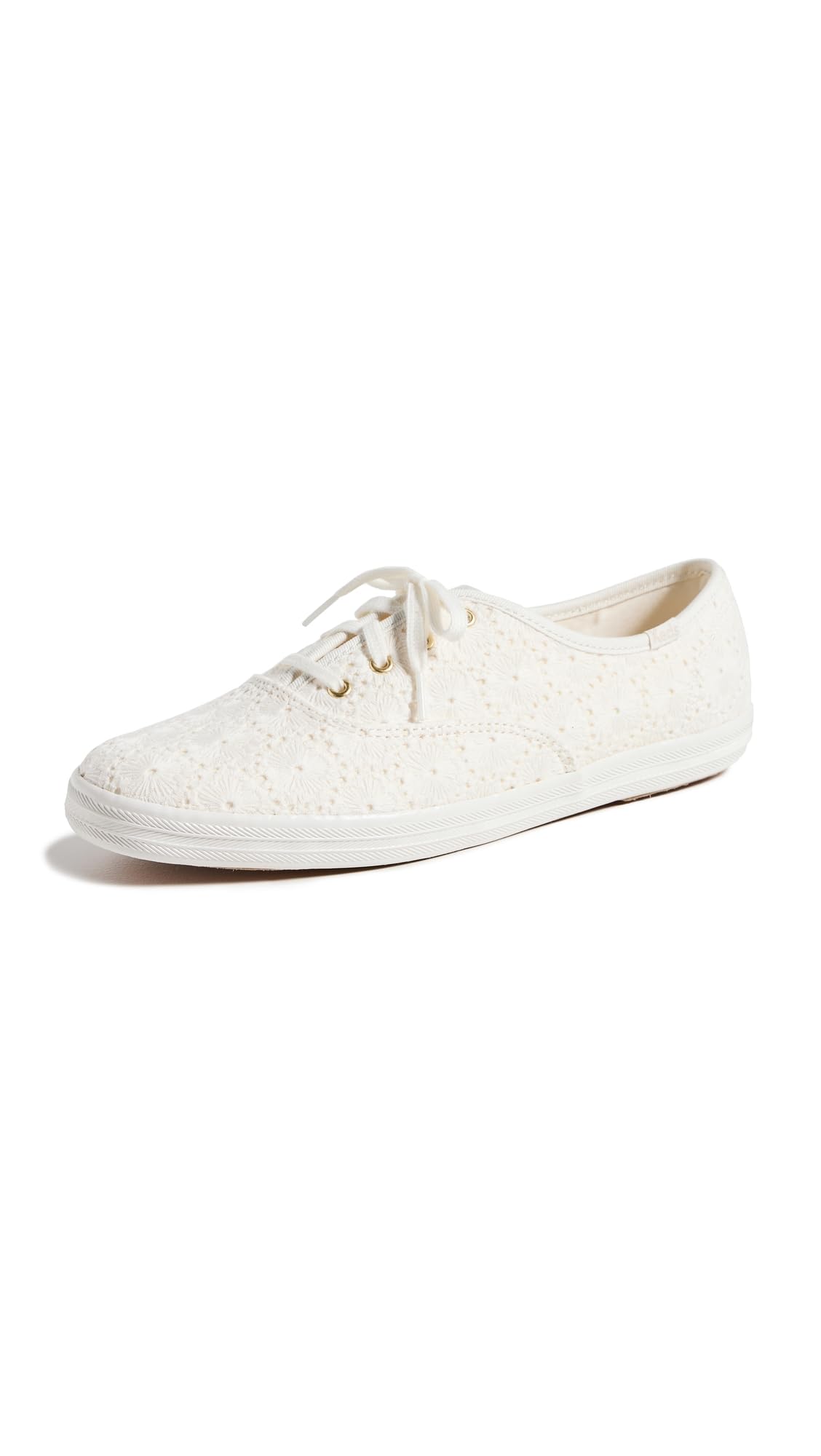 Keds Women’s Champion Seasonal Canvas Sneaker, Crochet Cream, 5 Wide