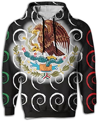 DASFDE Wave Mexican Flag Best Young Men Drawstring Bts Sweatshirt Designer
