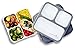 Nucucina Slim Bento Lunch Box Set - All-in-one Stylish Leakproof Food Container For Adults - Premium Square Design With Insulated Bag And Cutlery - Dishwasher Microwave Safe - Modern Take On A Classic