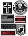 16pc. Pow Mia Patch Set | Religious Cross Patriotic Military Vet Small Motorcycle Jacket Patches | FTW 2nd Amendment Don’t Tread John 3:16 Rocker Hoodlum Tattooed & Employed Embroidered Iron On