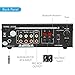 Bluetooth Mini Blue Series Home Audio Amplifier – Compact Desktop Home Theater Stereo Amplifier Receiver with USB Charge Port | Pager & Mixer Karaoke Modes | Mic Input (40 Watt x 2) | Pyle PTA22BTthumb 2