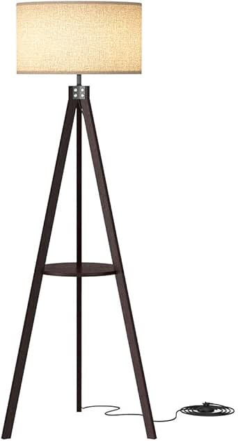 Amazon.com: LEPOWER Wood Tripod Floor Lamp, Mid Century Standing Wooden Lamp, Modern Design ...