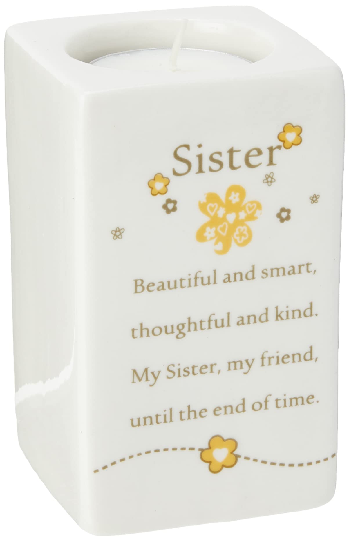 Said with sentiment ceramic tealight holder (Sister 7202)