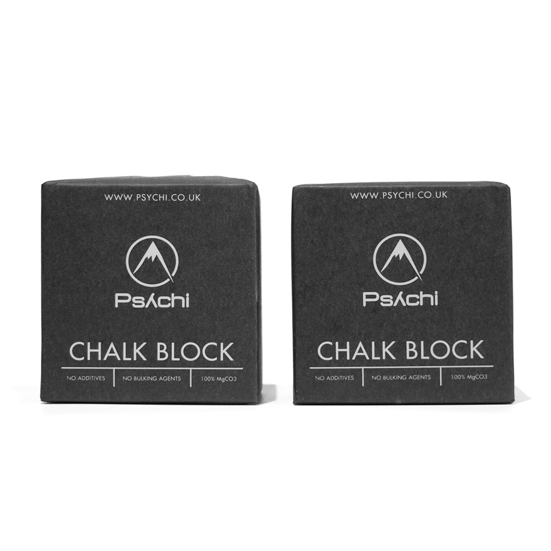 Psychi x2 Chalk Block for Crossfit Rock Climbing Bouldering Gym Gymnastics Weightlifting Pole Dancing