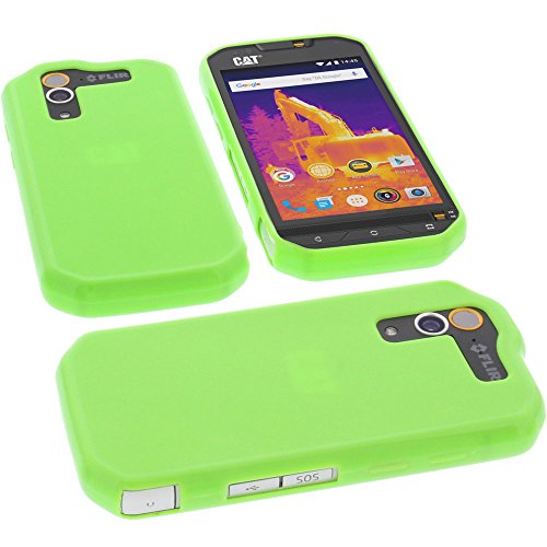 foto-kontor Protective case for CAT S60 Rubber TPU Mobile Phone Cover Green