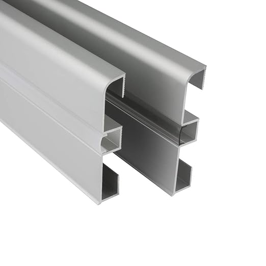 LED Aluprofil C01 Alu Sockelleiste + Abdeckung Fußbodenleiste Schiene für LED-Streifen-Strip 2m opal