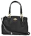 COACH Crossgrain Leather Mini Christie Carryall Crossbody Handbag (Black)