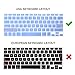 iCasso 3 Pack Keyboard Cover Ultra Thin Silicone Skin for MacBook Pro 13 Inch,15 Inch,17 Inch(W/Out Retina Display,2015 Or Older Version) MacBook Air 13 Inch-SerenityBlue/Pink/Gradient