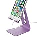 Skomet Aluminum Adjustable Multi-Angle Cell Phone Stand, Holder, Dock - for iPhone, Samsung, and Other Android Smartphone Devices - Clay Purple
