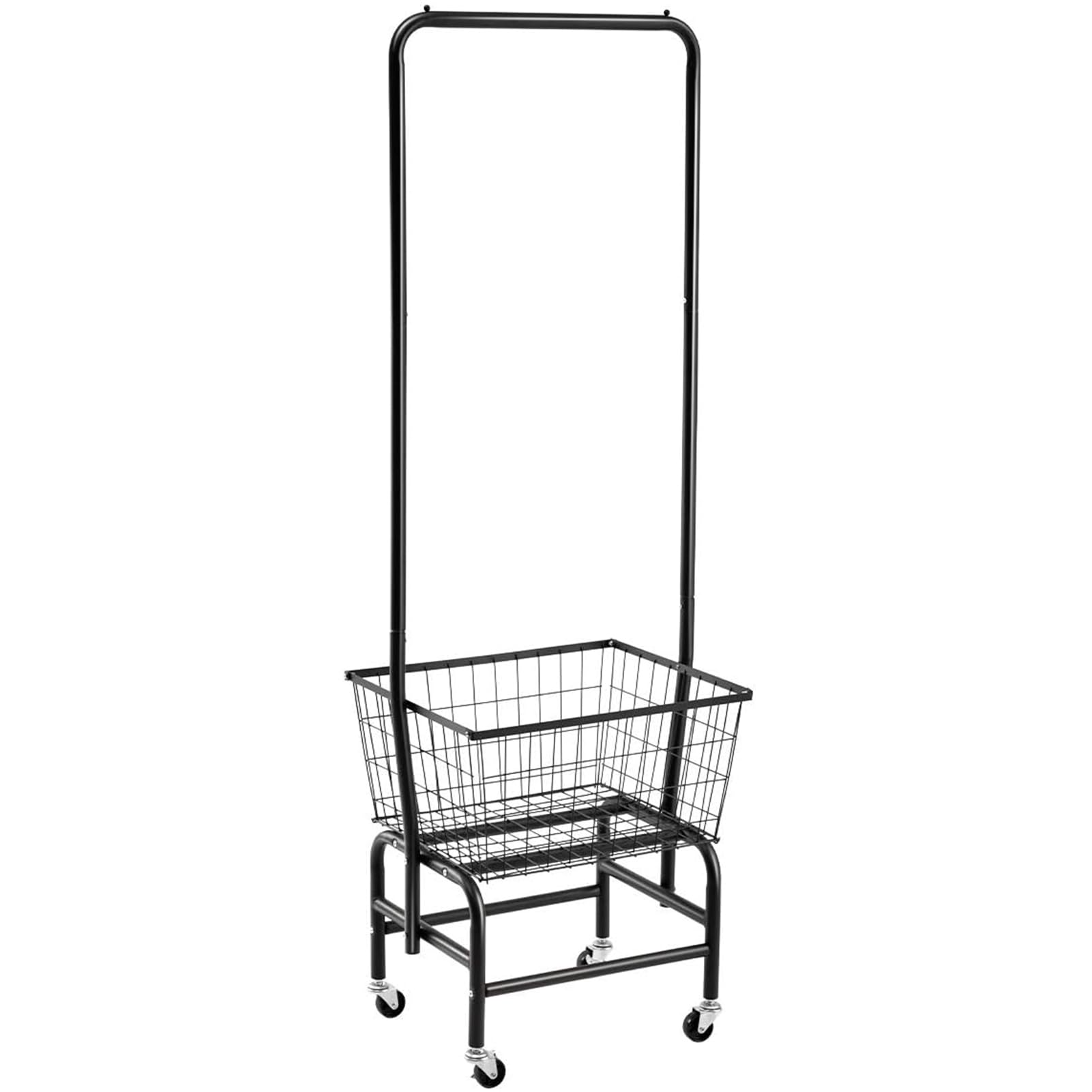 ALIMORDEN Laundry Cart with Clothes Rack, Rolling