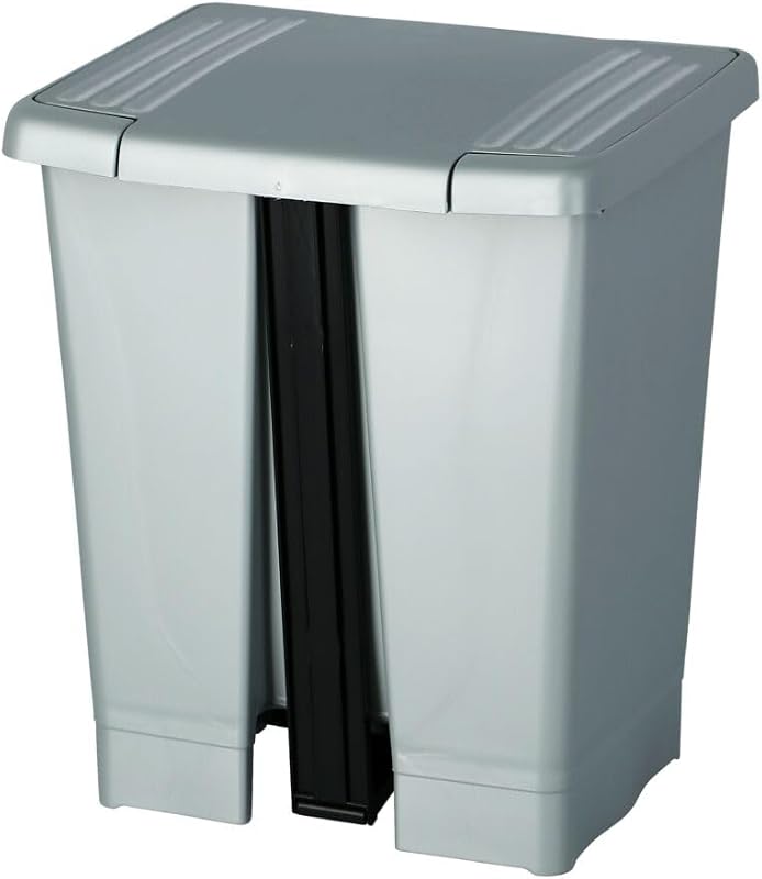Lixeira para pedal tatay millenium, capacidade 23l, pedal retrátil, polipropileno, sem bpa, saco de lixo 30l, cinza, medidas 33,5 x 30 x 39cm