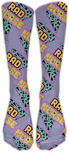 Zaqxsw Cute Rad Nurse Womens Socks Mens Crew Socks Cycling Soccer Knee High Stockings