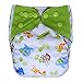 EcoAble Baby Charcoal Bamboo All-In-One AIO Cloth Diaper w/ Pocket, Size 10-35Lb (Safari)