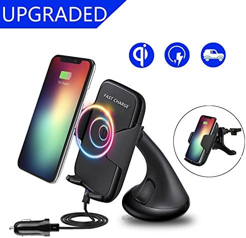 Qi Wireless Car Charger,Car Mount Air Vent Phone Holder Cradle Charging for Samsung Galaxy Note 8/5,S8/S8 Plus,S7,S6 Edge+,IPhone 8/8 Plus, iPhone X Accessories Compatible Qi-Enabled Devices By Zeekoo