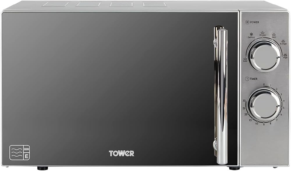Tower 800W 20L Microwave with 5 Power Levels and 30 Minute Timer