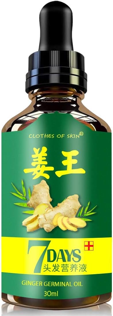 Ginger Germinal Oil, Hair Growth Oil, 2019 Hair Growth Ginger Essential Oil, Ginger Germinal Essential Oil๏ผHair Loss Treatment Hair Care Hair Growth Serum for Men & Women 30ml