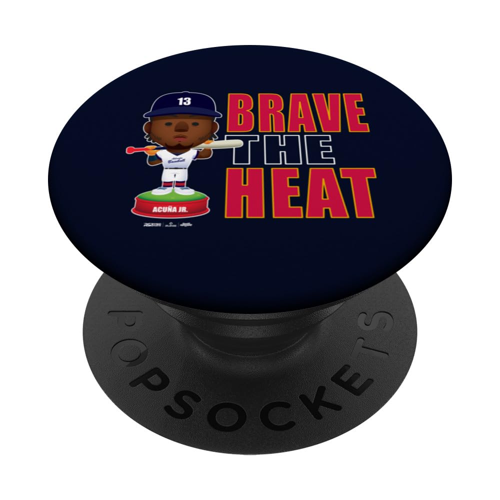 Ronald Acuña Jr. Atlanta Baseball Brave the Heat MLBPA PopSockets Swappable PopGrip