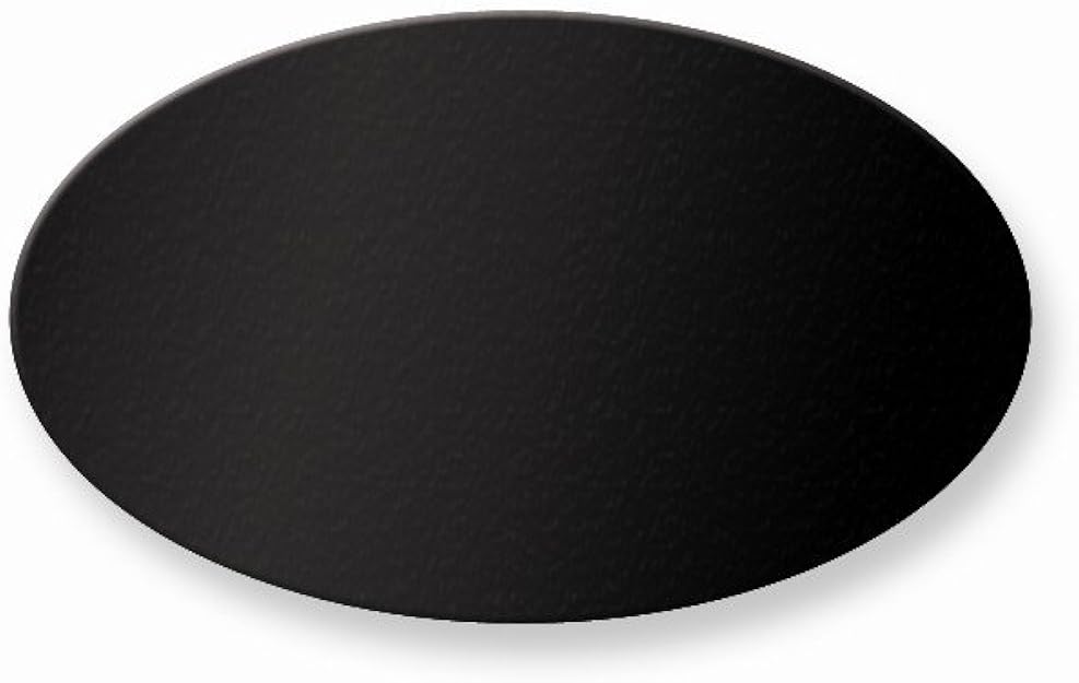 1 1/8 x 1 7/8 Oval Black Anodized Aluminum PlatesSets of 6