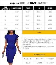 Yajedo Summer Dress for Women 2024 Blue Dress Basic