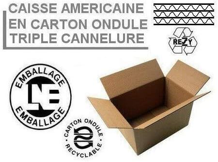 Lote de 70 cajas estadounidenses triple acanaladas ...