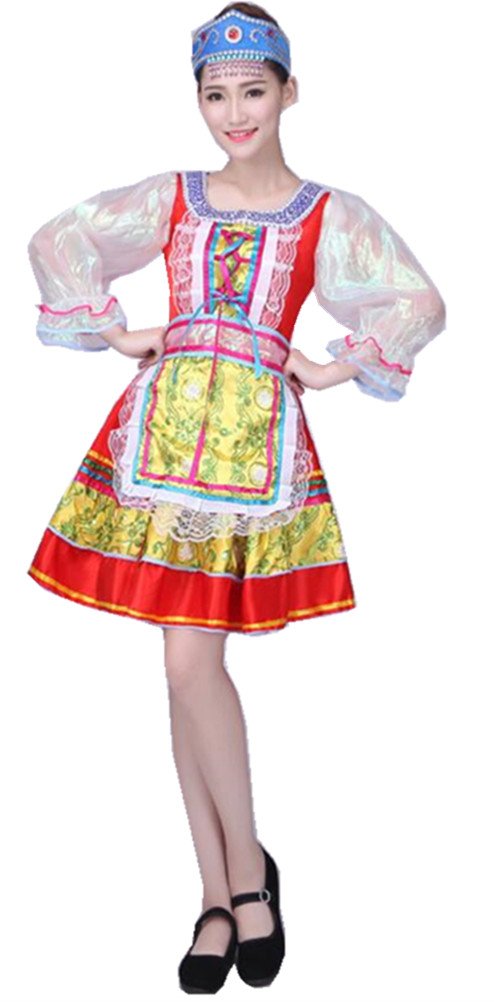 ACE SHOCK Russian Performance Wear for Women, Folk Dance Dress Court Maid Cosplay Costume