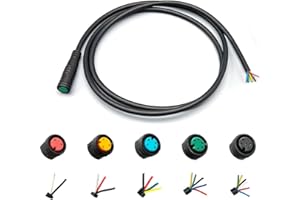 HUDAMZKY Ebike Extension Cable 2pin/3pin/4pin/5pin/6pin Julet Female/Male Single Head DIY Waterproof Line for Electric Motorbike Kit Light Throttle Ebrake Display