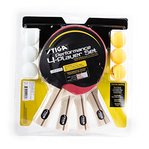 STIGA Performance 4-Player Table Tennis Racket Set