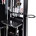 Best Choice Products Full Length Standing LED Mirror, Jewelry & Makeup Storage Cabinet Armoire w/ Interior & Exterior Lights, Lockable Magnet Door, Touchscreen, Velvet Lining, Shelves, Drawer - Black