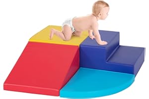 PayLessHere | Climbing Toys for Toddlers 1-3 | 4-Piece Colorful Foam Blocks Play Set | Indoor Baby Toys for Crawling & Sliding | Soft Corner Climber for Babies Indoor Play | for Homes, Schools