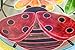 Alpine Glow in The Dark Glass Ladybug Birdbath, 18