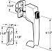 Prime-Line K 5116 White Push Button Latch with Tie Down (1 Set)