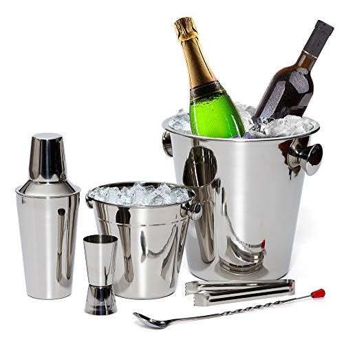 Bar Set By Bezrat Stainless Steel Barware Accessories Cocktail Kit