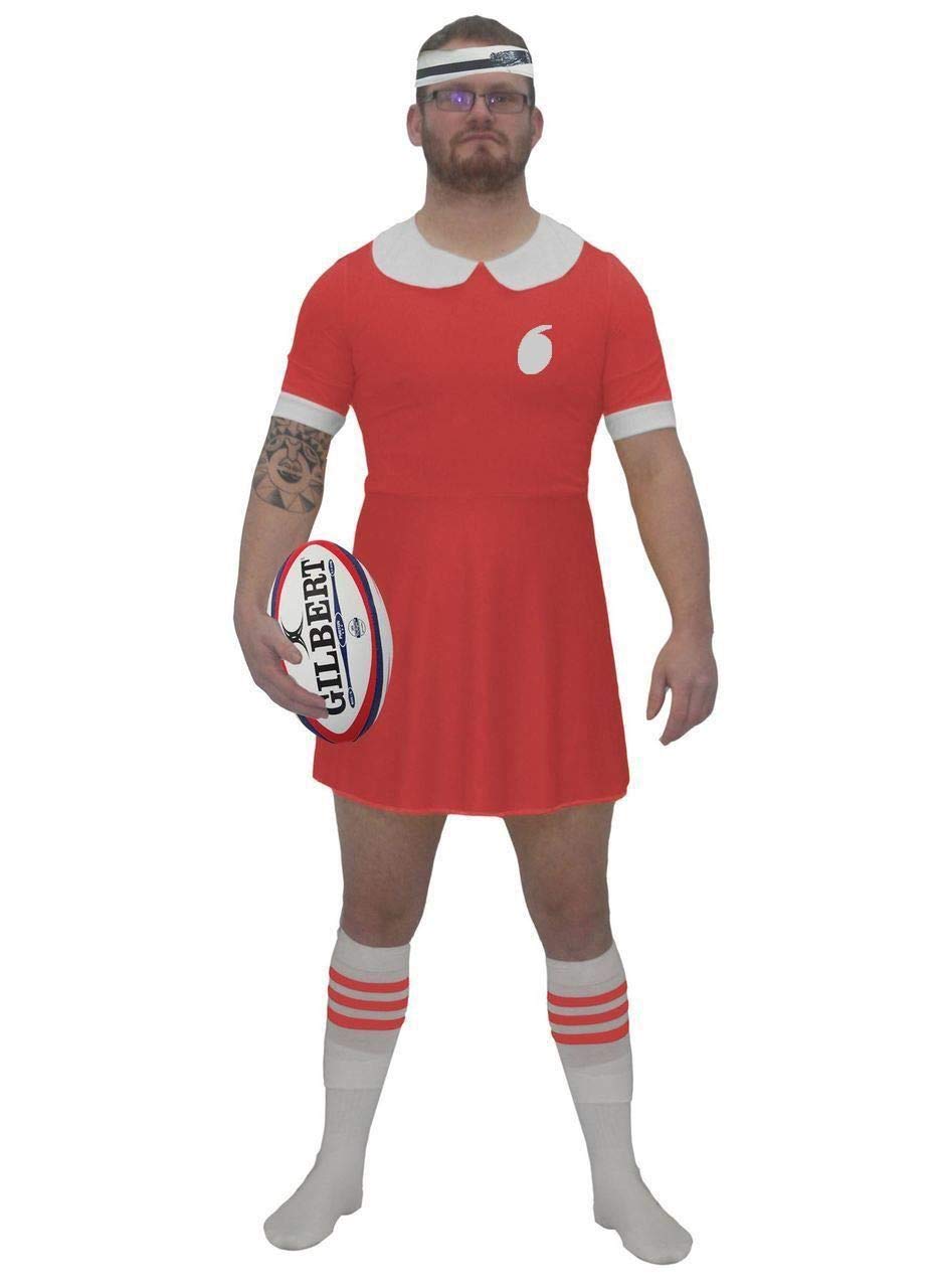 The Dragons Den Adults Wales Nations Rugby Dress Sports Supporters Stag Night Party Fancy Dress Costume [L-XL]