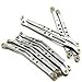 8 Pcs Aluminum Linkage Rod Arm Set/Upper and Lower Suspension Links Set of 8 for 1/10 Axial Wraith 90018 RC Truck (Titanium, Type B)
