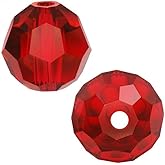 50pcs Adabele Austrian 6mm Faceted Loose Round Crystal Beads Siam Red Compatible with 5000 Swarovski Crystals Preciosa SS2R-605