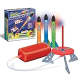 Geospace Jump Rocket LED Night Shotz - Jump Pump, Launcher & Light-Up Flying Foam Rockets