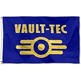 Cayyon Vault-Tec Flag Banner Outdoor Indoor Decoration Flag 3x5Feet Double Stitched Polyester with Brass Grommets