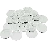 LITKO 25mm Round Miniature Bases | 1.5mm Clear Acrylic | 25 Pack | Ultra-thin &mdash; terrain shows | Compatible with classic 40K, Kill Team, Bolt Action &amp; Malifaux | Laser-cut